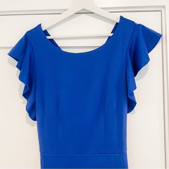 Allegra-K Wide-Leg Jumpsuit Blue Size Large Women’s - Picture 2 of 4